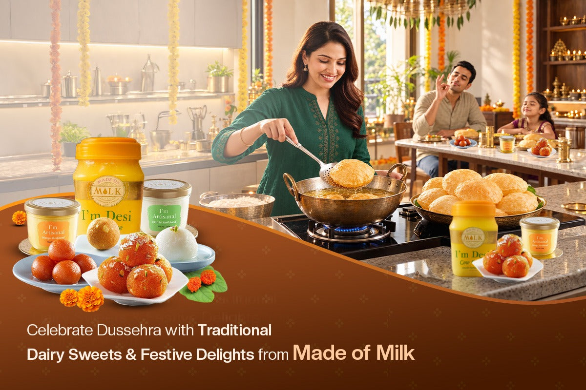 Celebrate Dussehra with Traditional Dairy Sweets and Festive Delights from Made of Milk